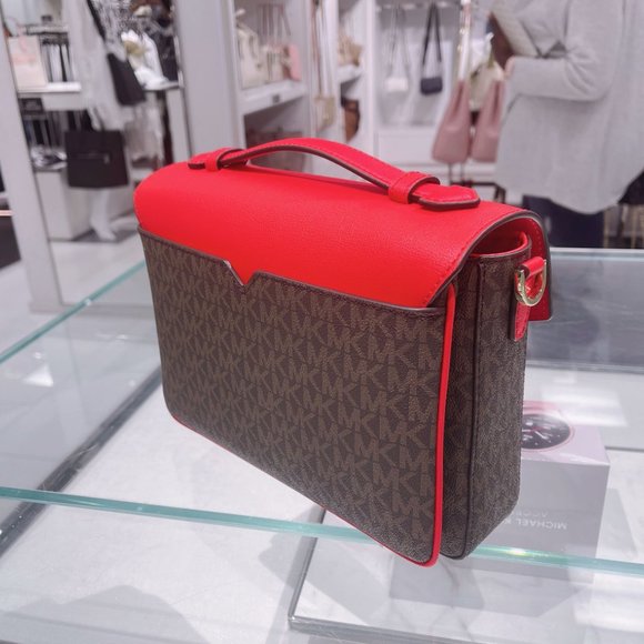 Michael Kors Bags Mk Rose Top Handle Md Crossbody Bag Red Poshmark